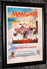 MARILLION band Framed A4 1988 ` thieving magpie ` ALBUM original band ART promo