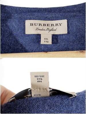 Burberry ネイビー セーター Lサイズ Cashmere Blend Sweater in Navy - Men | Burberry® Official
