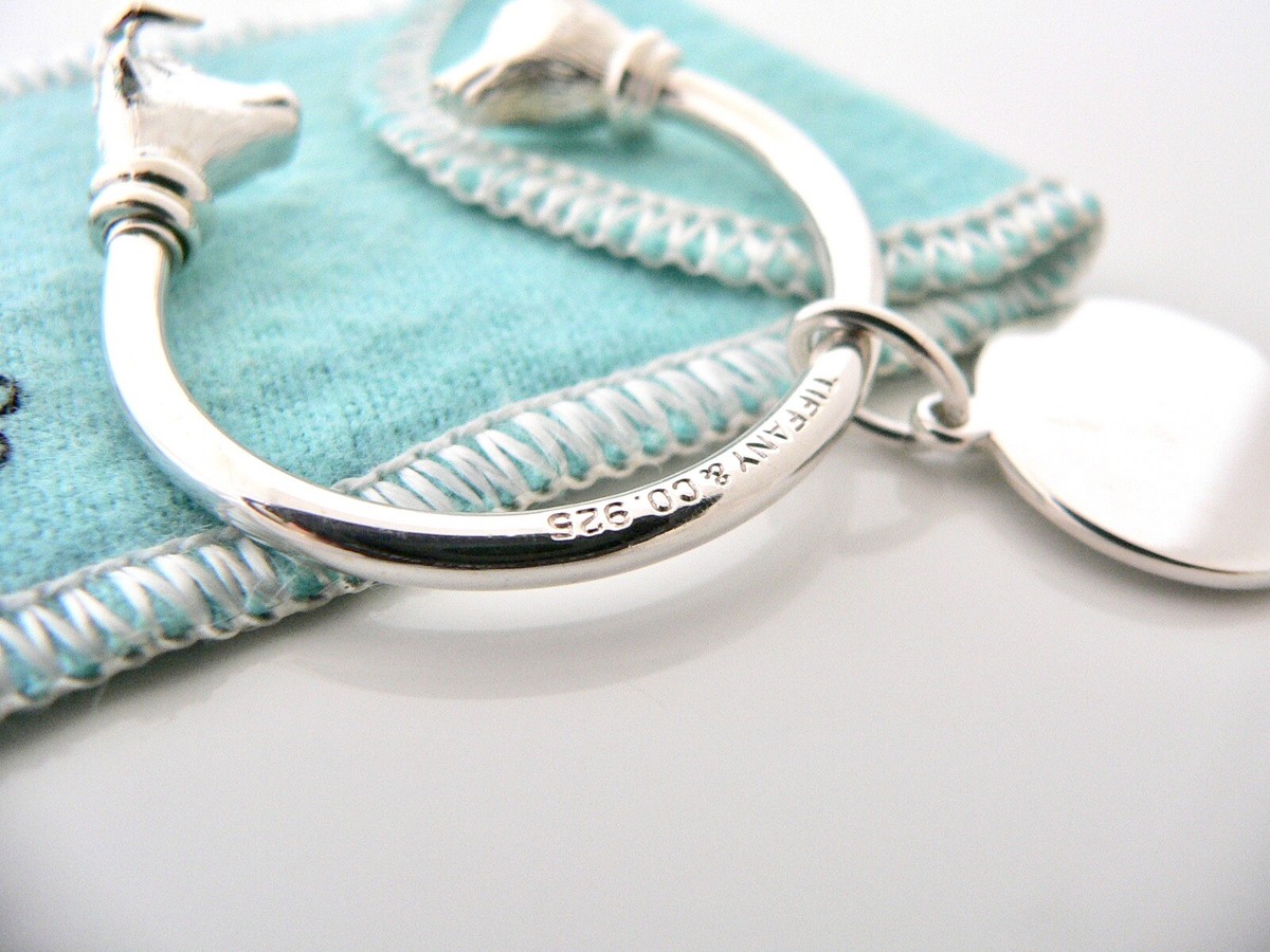 Tiffany & Co Silver Bull Bear Finance Keyring Key Ring Chain Finance Stocks Gift View 4