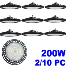 2-10PACK HIGH BAY LED UFO 200W  Factory Warehouse Commercial  Light Fixtures 