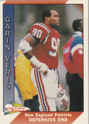 FREE SHIPPING-MINT-1991 Pacific Garin Veris #316-PLUS PATRIOTS BONUS CARDS