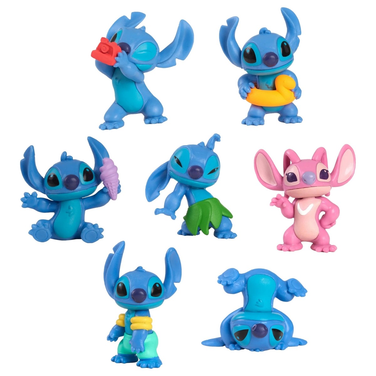 【スティッチぬいぐるみ7体　モアナフィギュアセット】lilo stitch Disney Lilo & Stitch Collectible 7 Piece Action Figure