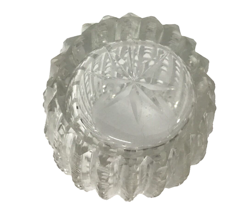 Cut Glass Zipper Motif Toothpick Holder - Picture 3 of 6