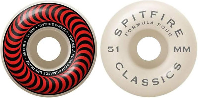Spitfire Skateboard Wheels F4 Classics 99A Red/White 51Mm