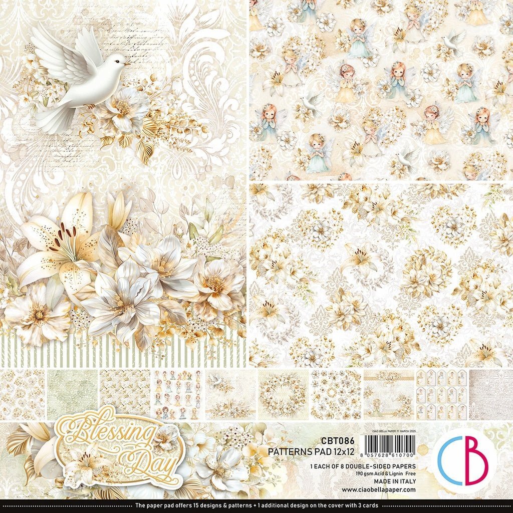 Blessing day Patterns Pad 12""x12"" by Ciao Bella
