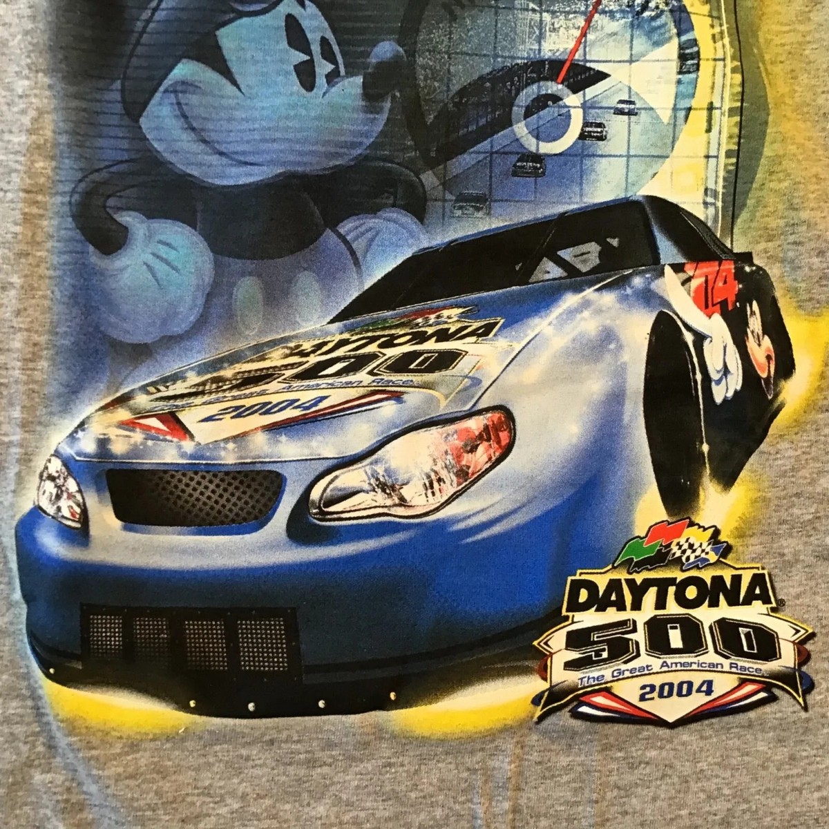 Vintage Nascar 2004 Daytona 500 Disney Mickey Mouse Shirt XL View 5