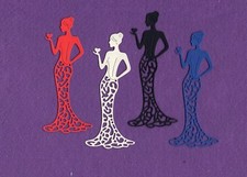 LADY WITH HEART die cuts scrapbook cards