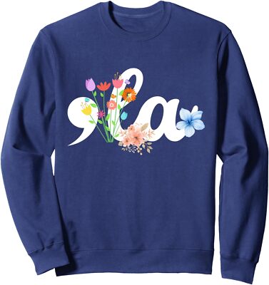 Comma la Floral Kamala Harris President 2024 Flowers Unisex Crewneck Sweatshirt