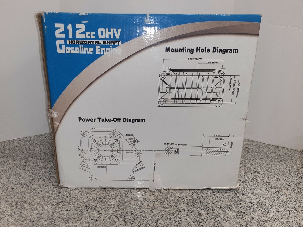 212cc OHV, Tool Shed R210 Horizontal Shaft Gas Engine, 3600 RPM