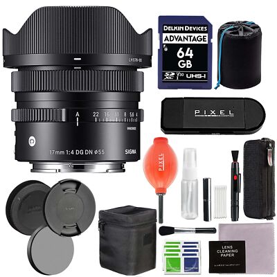 Sigma 17mm f/4 DG DN Contemporary Lens for Sony E Mount with Bundle