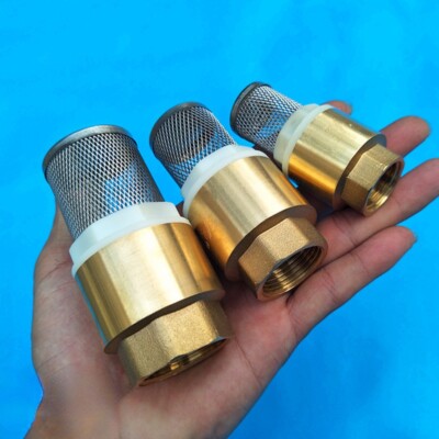 1PC Hose Brass Pagoda Check Valve Mesh Strainer Filter Bottom Valve 1/2'' 3/4''