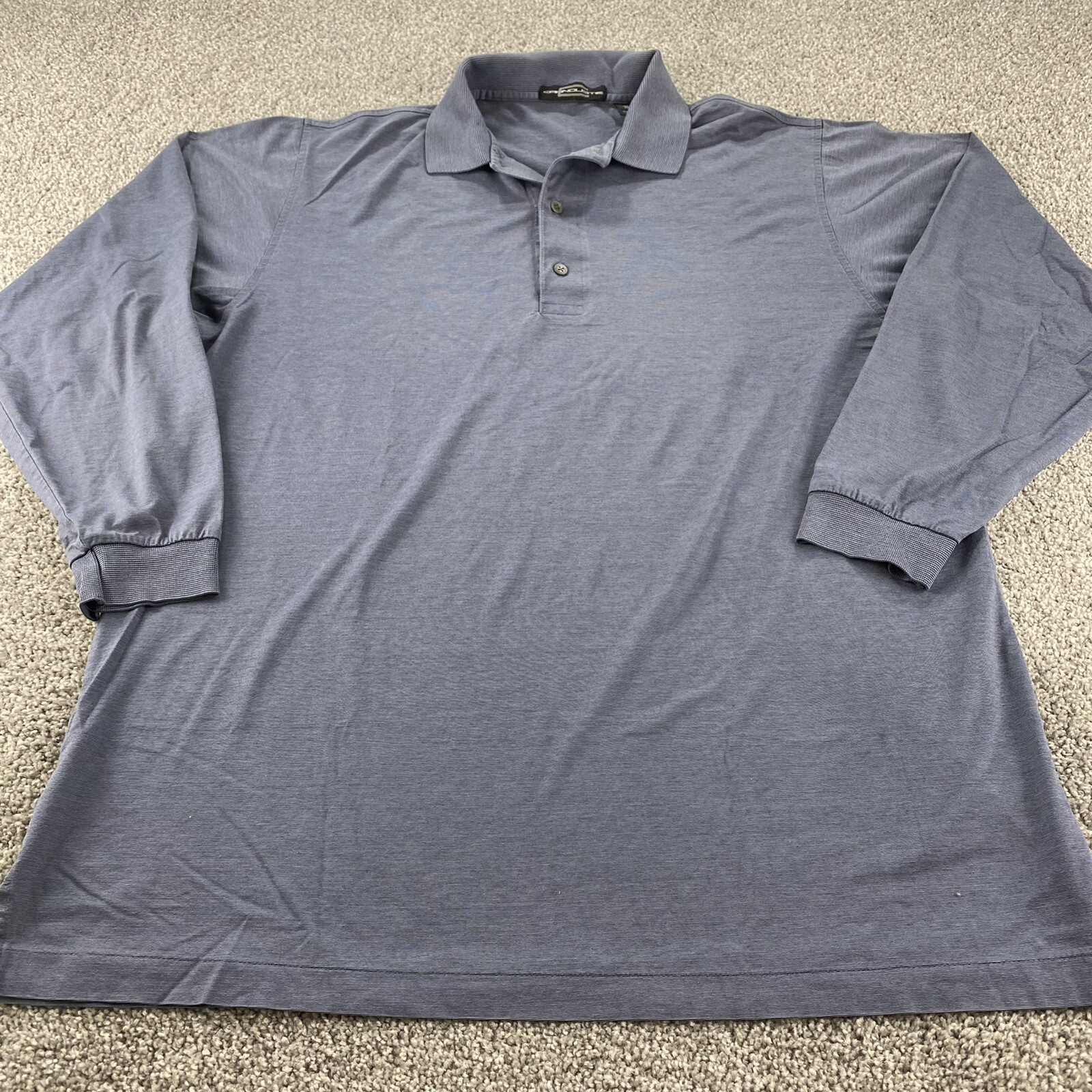 Carnoustie Polo Shirt Mens Large Slate Blue Cotton Go… Gem