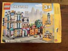 lego creator main street 3-in-1 building toy set 31141 with 1459 pieces OPEN BOX