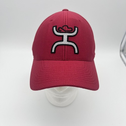 Hooey Baseball Cap FlexFit Mens S M Stretch Maroon