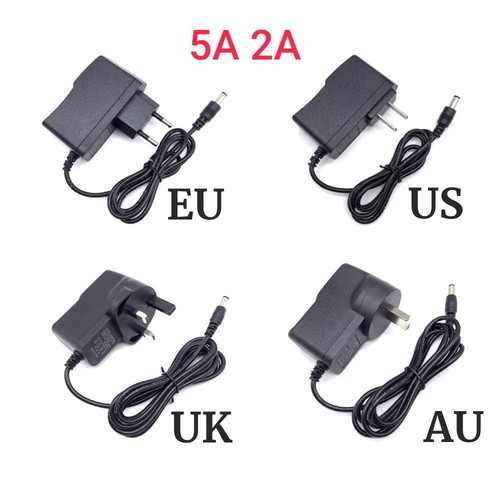 5V 2A DC Power Supply Adapter AC/DC Charger AC 100V-240V to DC 5 Volt ...