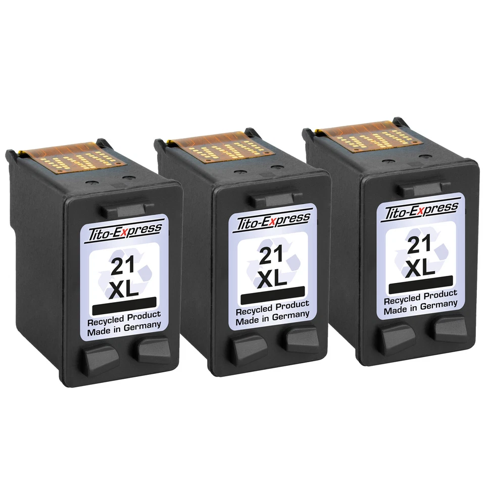 3x Patrone Black HP 21 XL Patrone Deskjet F378 F2275 F2280 F2288 F2290 F2291 - Bild 2 von 2