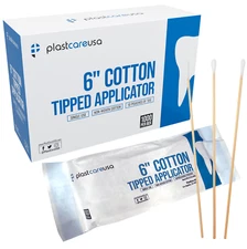 6" Cotton Tip Applicators - 1000 (10 x 100) Medical Swabs, Dental Wood Sticks