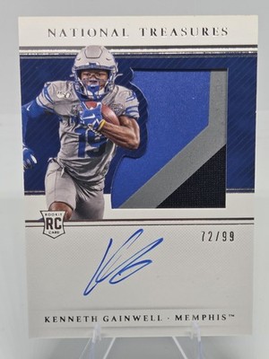 2021 Panini National Treas - College Silhouettes Auto Kenneth Gainwell #118 /99