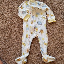 WINNIE THE POOH Eeyore Moon Disney Baby  SLEEPER Full-zip Footed PJ Pajamas 6 Mo