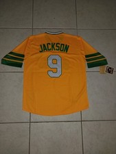 REGGIE JACKSON 1972 OAKLAND ATHLETICS M&N THROWBACK JERSEY. SIZE LARGE, NWT.