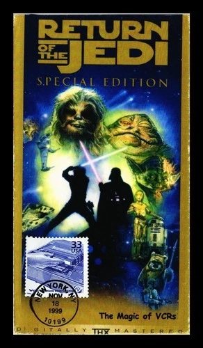 US COVER RETURN OF THE JEDI MOVIE VCR ENTERTAINMENT CELEBRATE CENTURY FDC