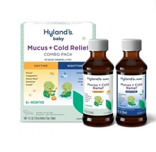 Hyland's Baby Mucus and Cold Relief Liquid, Day & Night Combo Pack, 8 fl oz
