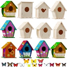 107 Pcs DIY Birdhouse Kits for Kids Ages 5-8 8-12, 48 Wooden Bird House Kits ...