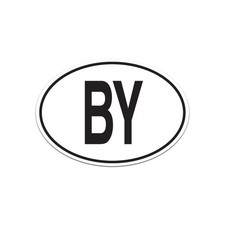 By Belarus Country Code Euro Oval Sticker Decal By Belarus Country Code Euro Oval Sticker Decal
