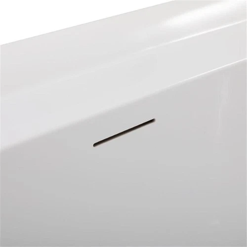 Elegant Decor Calum 59" Plastic Soaking Bathtub in Glossy White - Picture 10 of 15
