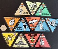 Vintage Mining Decals Consol Assorted Lot Of 12