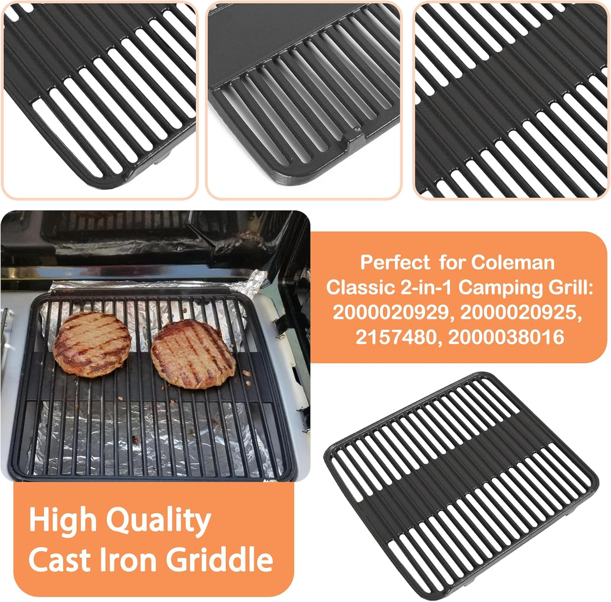 Cast Iron Grill Grates for Coleman 2 Burner Propane Stove 2157480