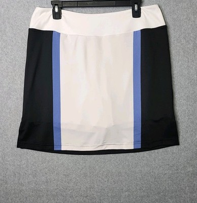 GOLFTINI Stability Long Golf Skort Pull-On A-line Size Small Blue White Striped
