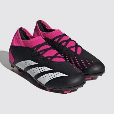 adidas Predator Accuracy unisex Kids size 3 Soccer Cleat Black/Pink/White GW4614