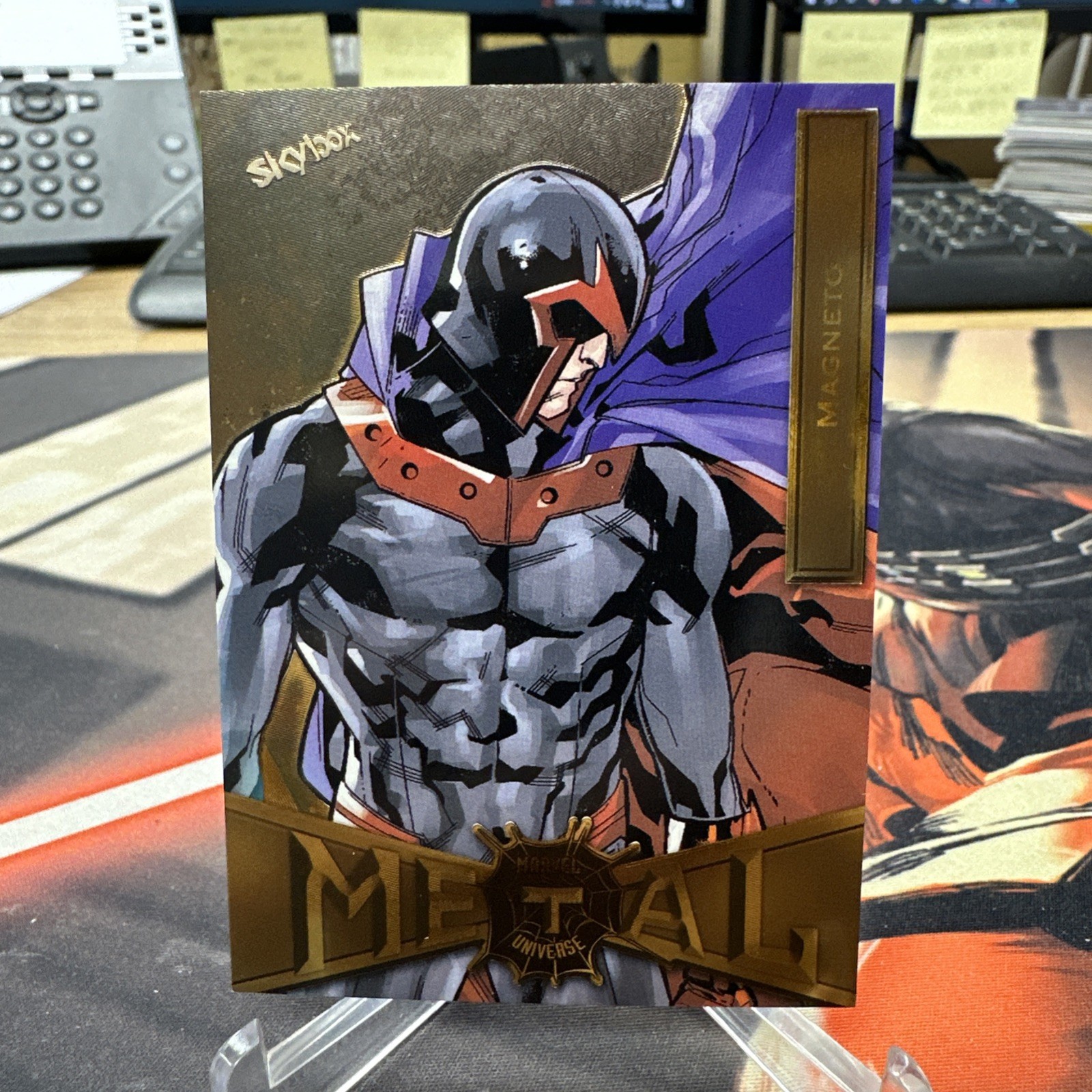 2021 SkyBox Metal Universe Marvel Spider-Man Gold #47 Magneto