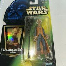 Star Wars Power of The Force Saelt-Marae (Yak Face) Green Card Figure SEALED