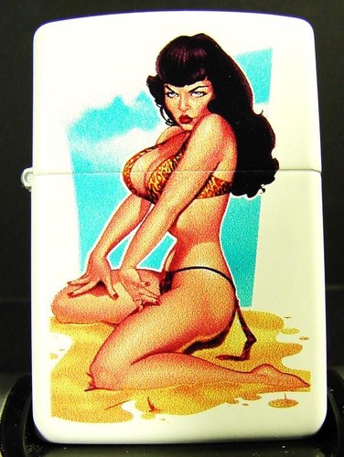 2020 BETTIE PAGE BIKINI BEACH BABY ZIPPO LIGHTER NEW & ZIPPO BOX