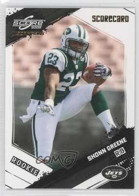 2009 Score Inscriptions Rookie Scorecard 1/50 Shonn Greene #393 Rookie RC 0a1