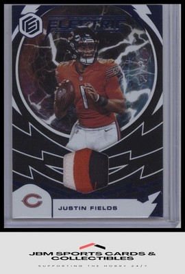 2021 Panini Elements #ELE-JFI Justin Fields Electric Cobalt Patch RC #/27