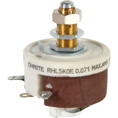 1PC OHMITE RHL5K0E Rheostat, Rest 5 Kilohms, Wirewound, Pwr-Rtg 25 W, Panel