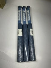 SUNWORTHY VINYL WALLPAPER! 3 ROLLS! BLUE! PRE-PASTED! SCRUBBABLE!