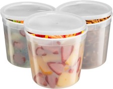10 Sets 86oz Plastic Deli Food Storage Containers with Lids BPA Free