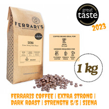 Ferraris Coffee Beans Extra Strong Dark Roast Siena Blend Strength5/5 -  1 Kg 18.96 per kilo