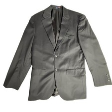 Stafford Black Two Button Vented Notch Blazer Sport Coat Suit Jacket
