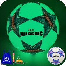 Glow in The Dark Soccer Ball Size 5, Luminous Glowing Soccer Ball Gifts for M...
