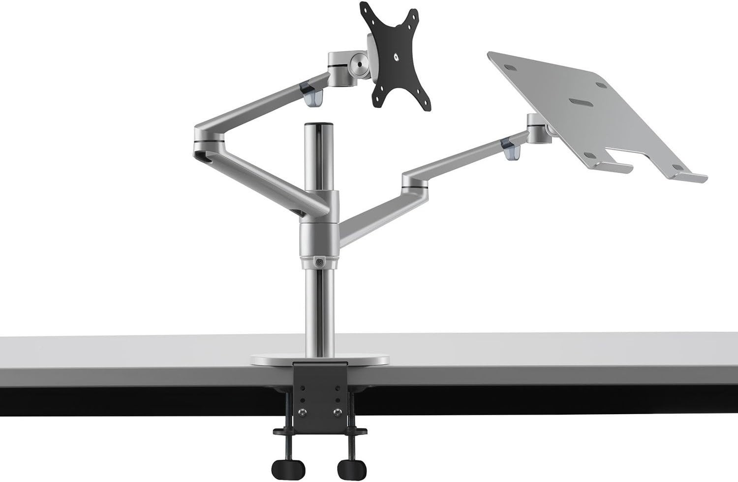 Adjustable Aluminium Monitor & Laptop Mount Arm Tilt Swivel Rotate – Silver