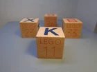 LEGO DENMARK VINTAGE 1950'S WOOD BLOCKS VERY RARE ITEMS VERY GOOD CONDITION