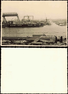 Steinwerder Steinwärder Hamburg Werft Blohm Voss Dock 10 Schiff 1960 Privatfoto