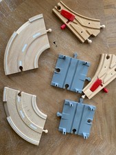 Brio Reversible Mechanical Switch Track, Double Wide Curve, Crossings Set of 6 