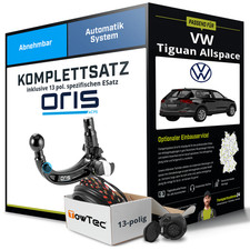 Für VW Tiguan Allspace BW2, BJ2 Anhängerkupplung abnehmbar +eSatz 13pol 17- ABE