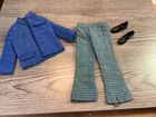 Vintage Mattel Barbie Ken Doll Clothes Suit Jacket blazer Pants Shoes Set Lot